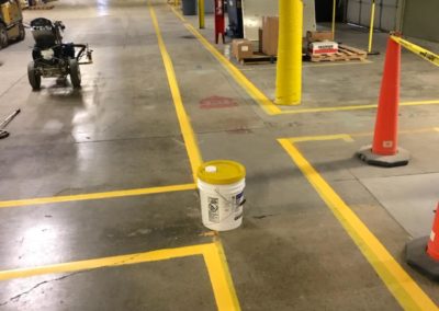 cement warehouse striping